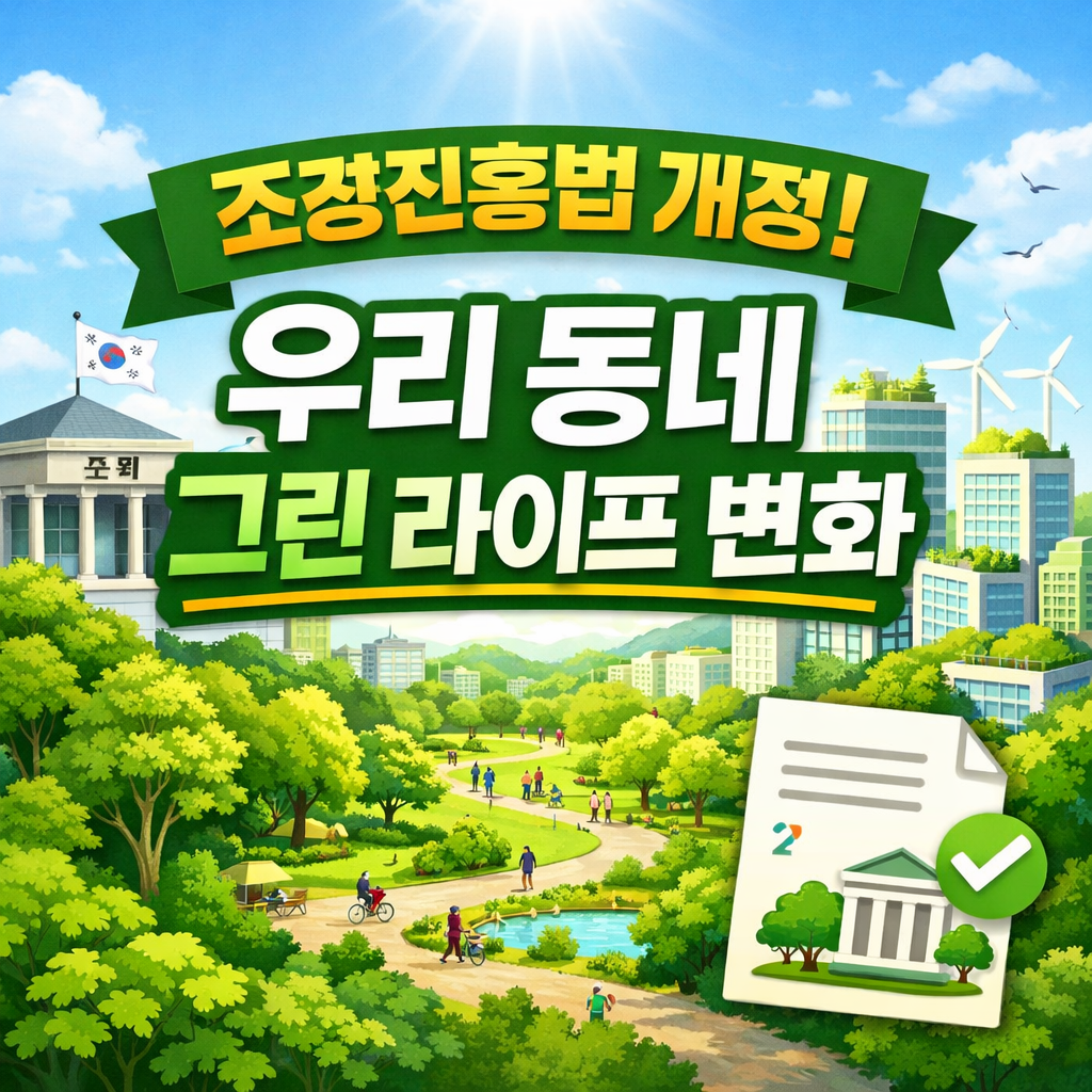 2026년 조경진흥법 시행규칙 개정안: 우리 동네 그린 라이프 대변화