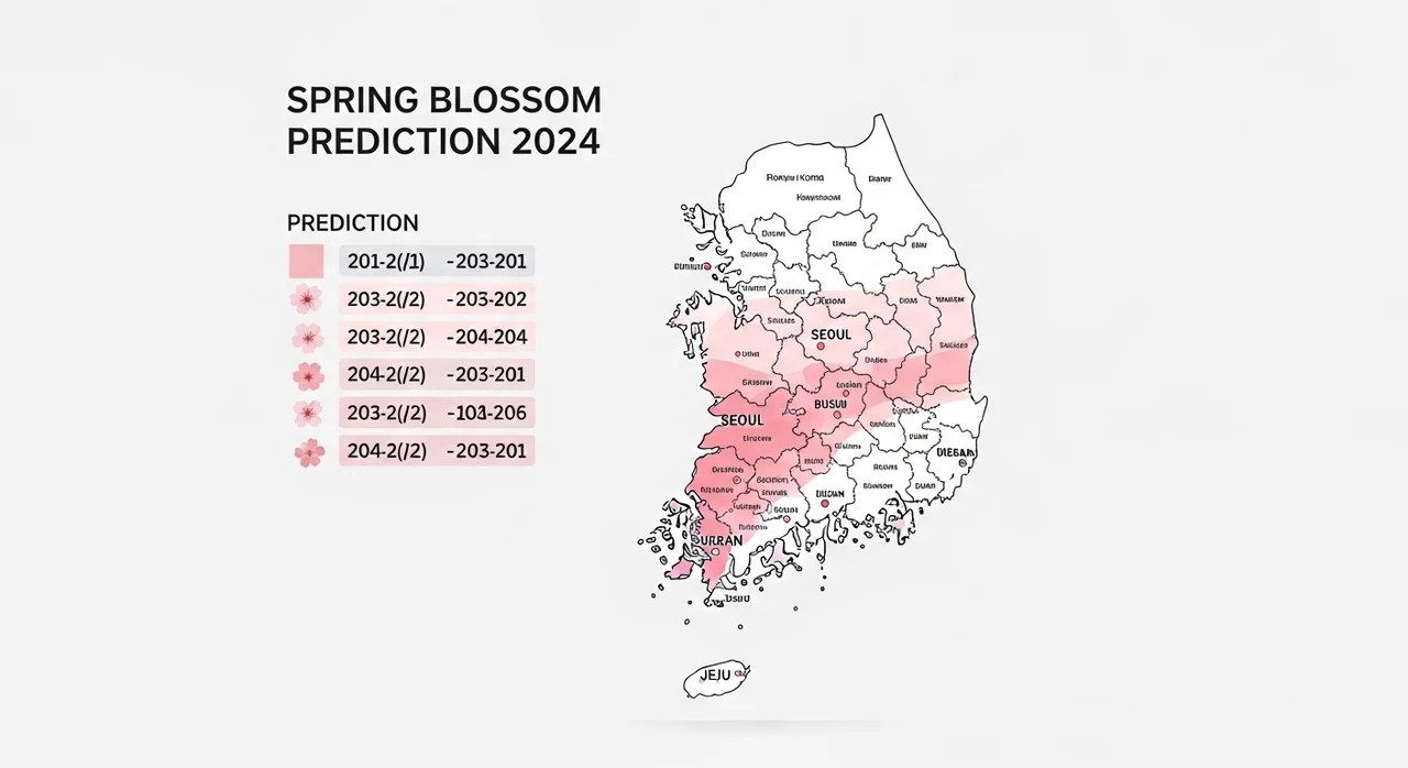 2026년 벚꽃 개화 시기 예측 및 확인 방법