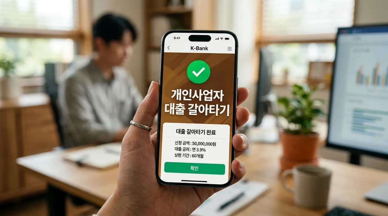 개인사업자 대출 갈아타기, 18일부터 스마트폰으로 더 쉽게 해결!