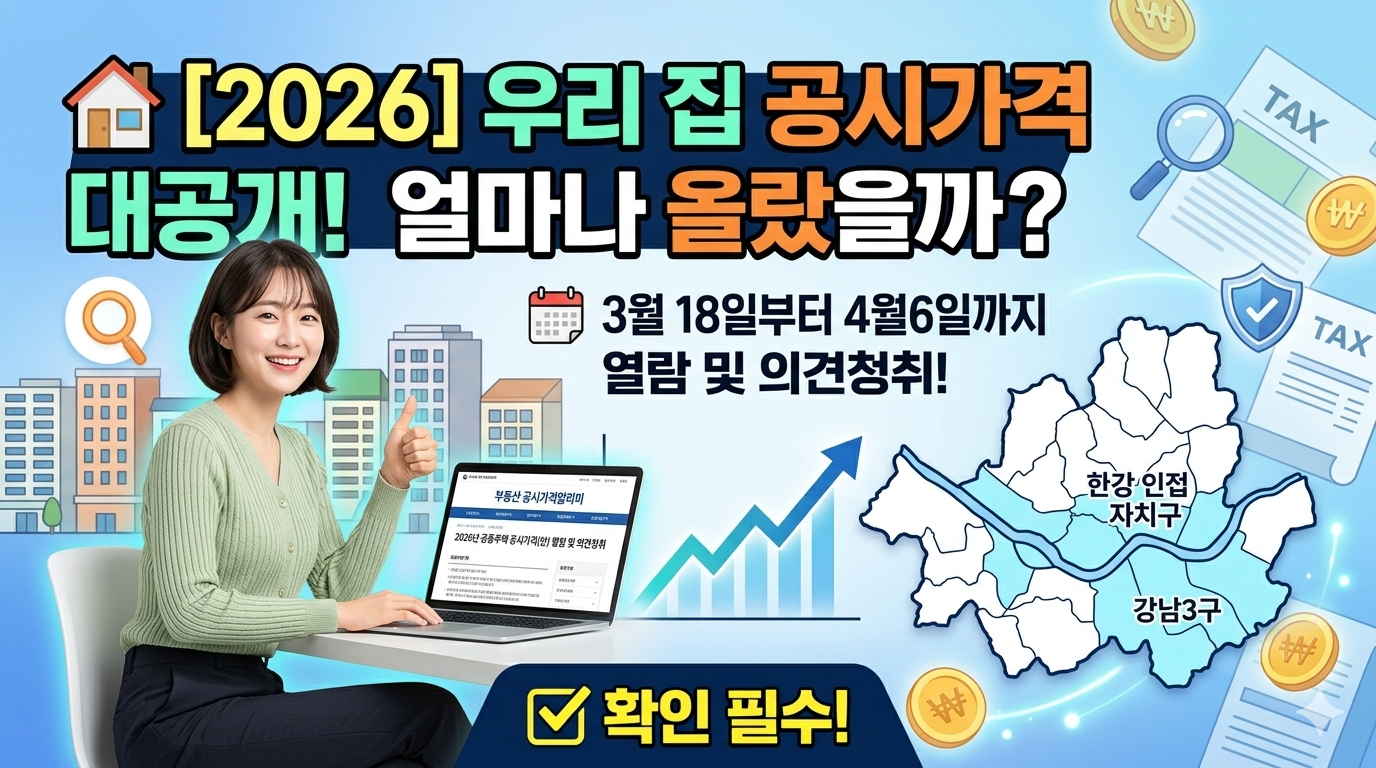 내 집 공시가격 얼마? 2026년 공동주택 공시가격(안) 확인 및 대처법