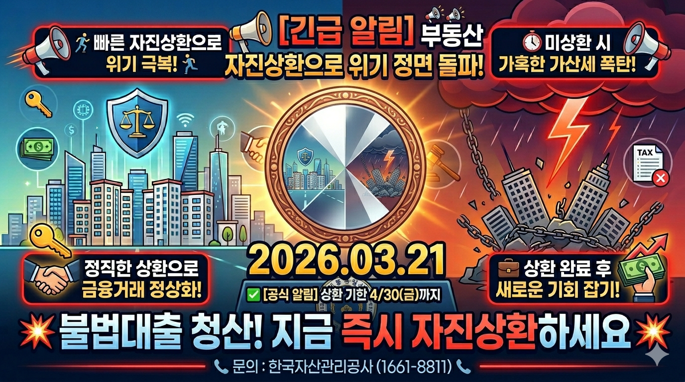 2026년 부동산 불법대출, 지금 자진상환 안 하면 '세무조사 폭탄' 맞습니다!