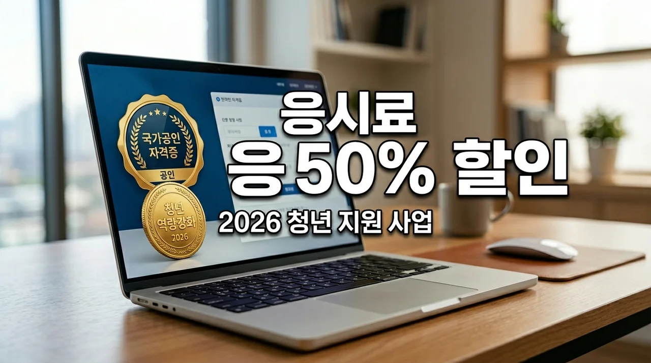 청년 국가기술자격시험 응시료 지원 50% 할인 신청 방법 (2026)