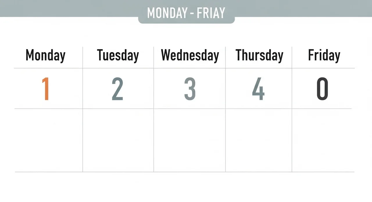 요일별 차량 5부제 운행 제한 번호 안내