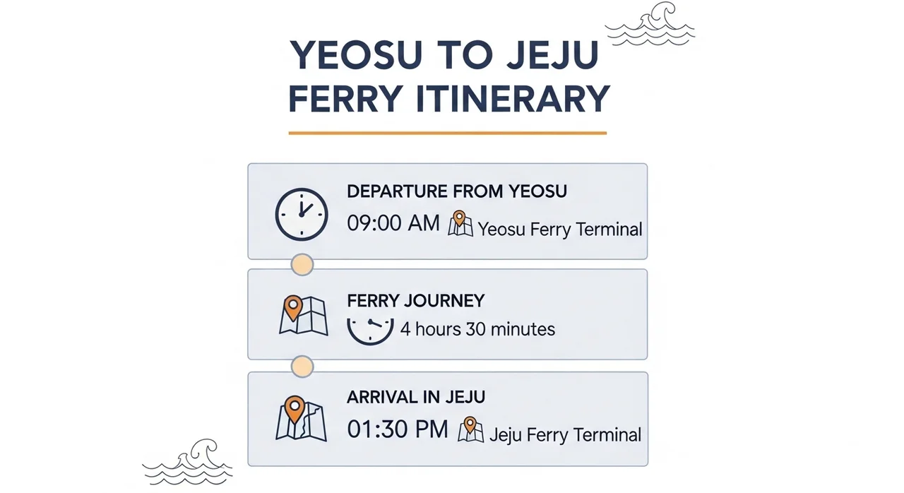 여수 제주 배편 운항 시간표 및 소요 시간