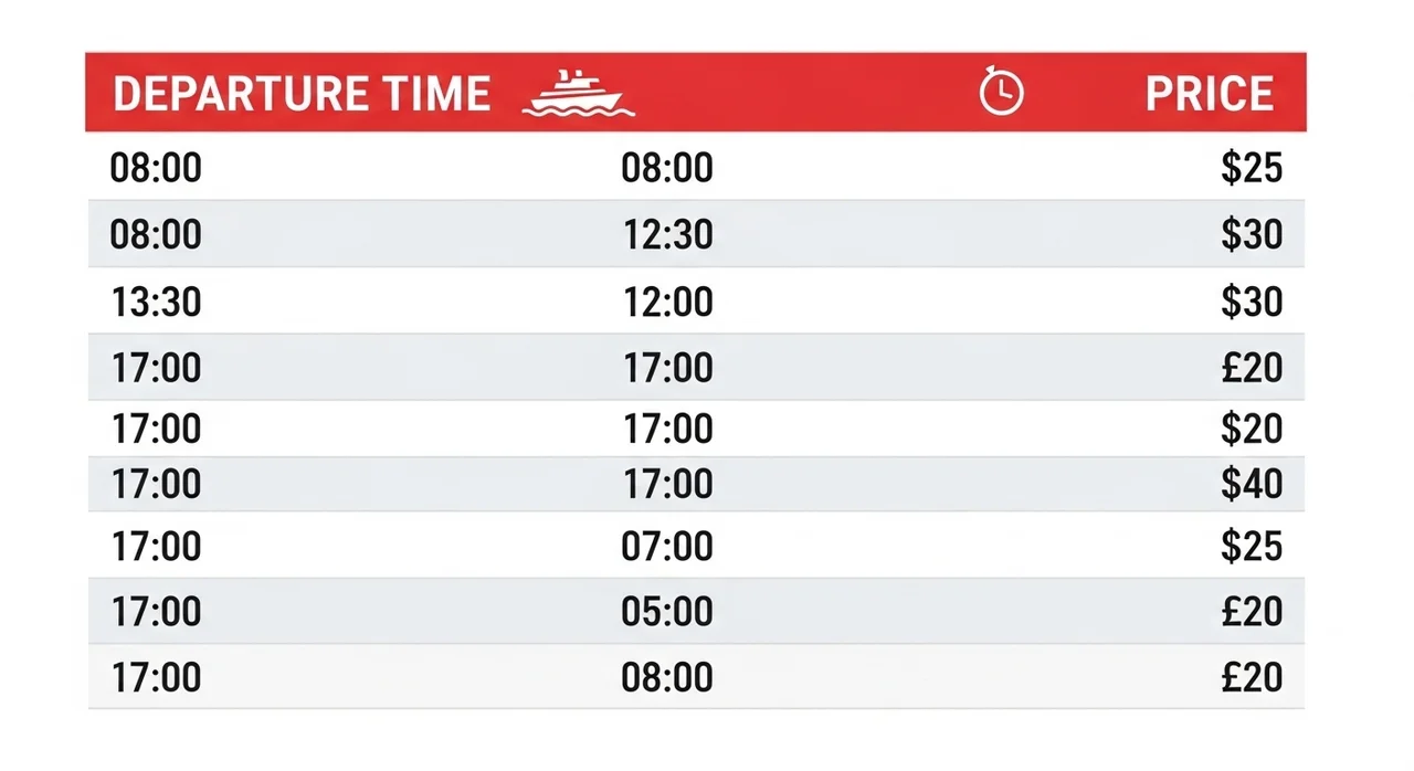 아리온제주 운항 시간 및 이용 요금 한눈에 보기
