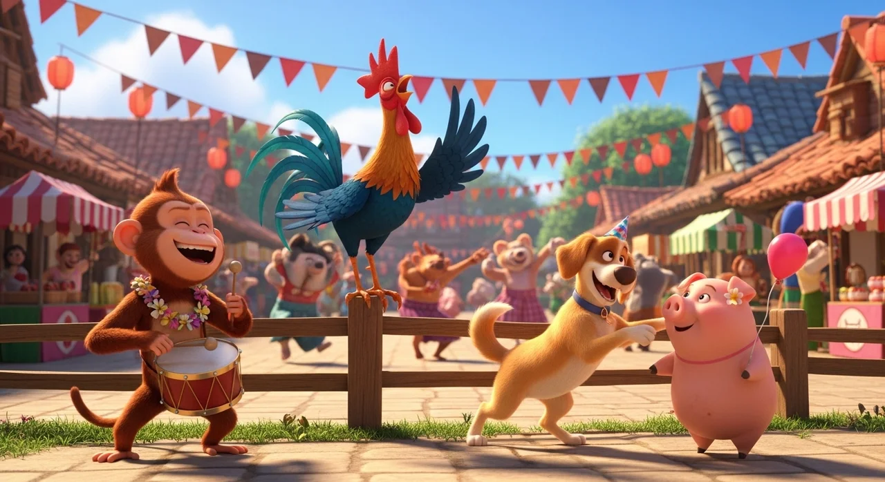 원숭이띠부터 돼지띠까지: 자신감과 평온의 조화