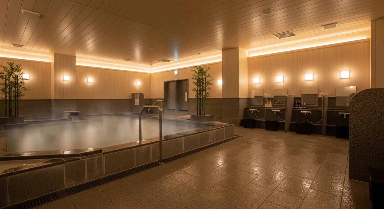 대욕장에서 피로를 풀다