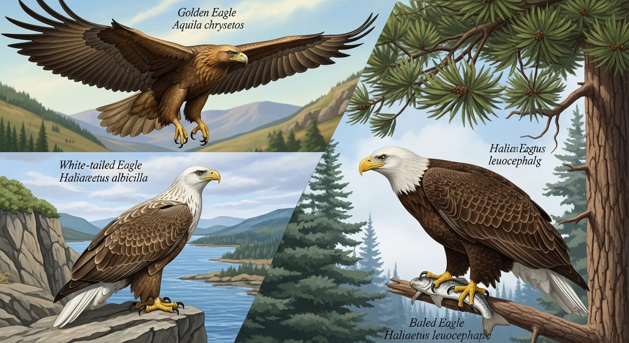 멸종위기에 처한 수리류 3종 비교