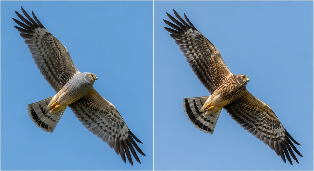잿빛개구리매 암수 구별법과 외형 특징