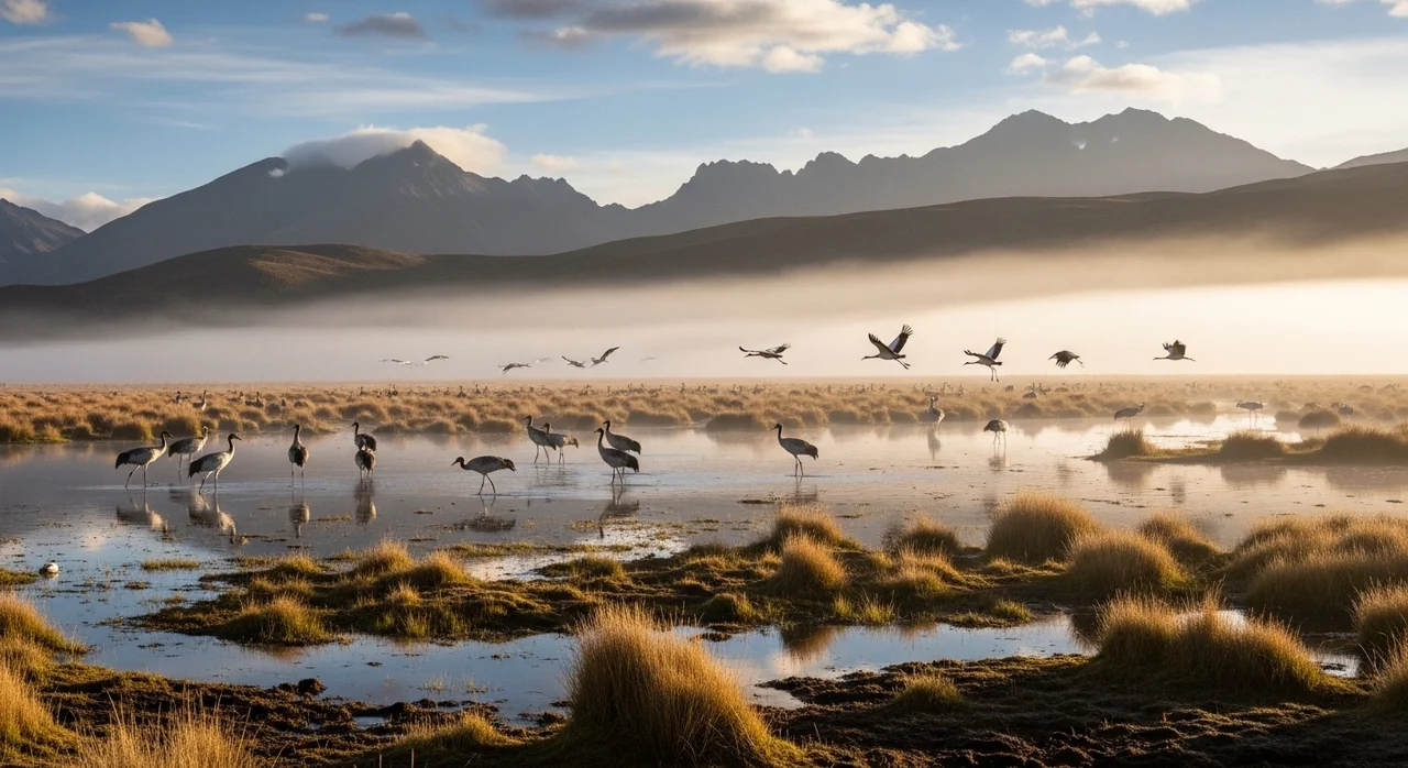 검은목두루미의 독특한 서식 환경