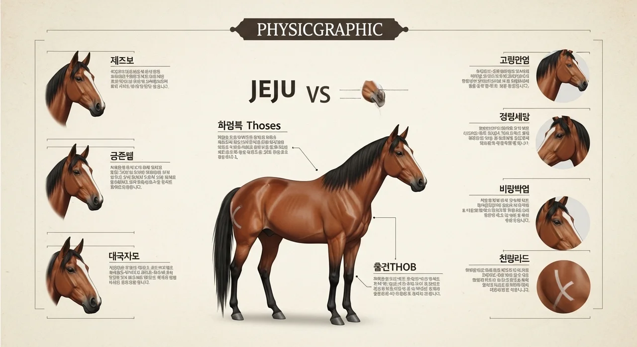 제주마와 일반 말의 차이점 한눈에 비교하기