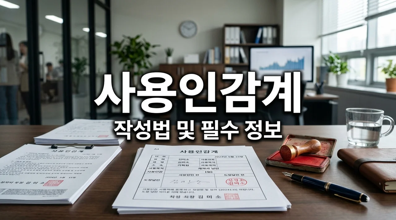 사용인감계양식 작성법부터 필수 기재사항까지 완벽 정리
