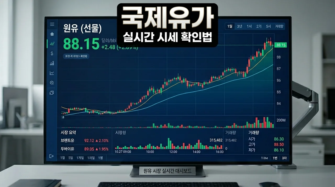 국제유가실시간 확인 방법 및 WTI 브렌트유 시세 보는 법