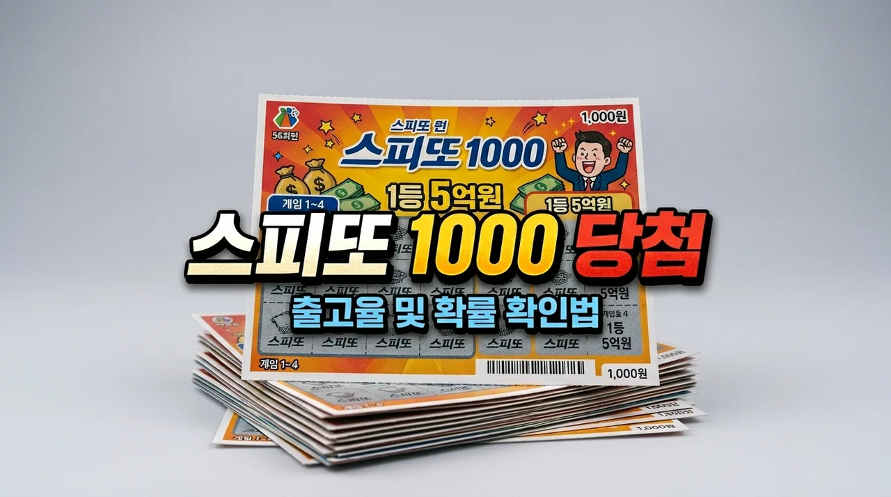 스피또1000 당첨 확률 높이는 법과 출고율 확인 필수 꿀팁