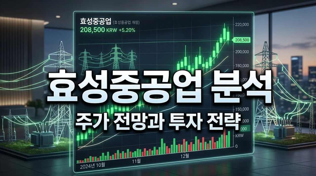 효성중공업 주가 전망과 투자 포인트, 지금 매수해도 될까?