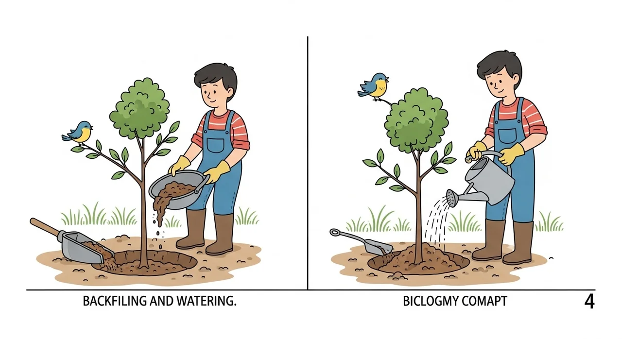 채진목 심기 전, 성공적인 식재 절차