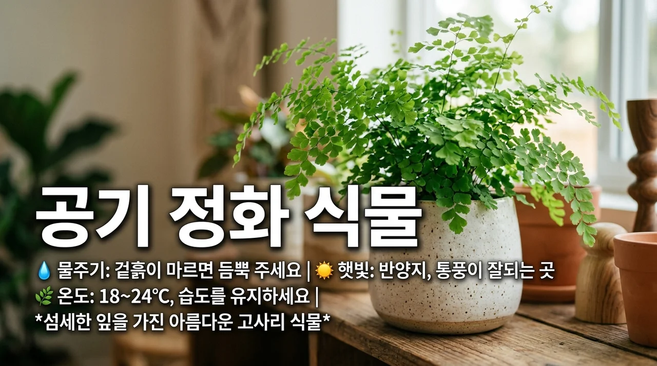 선녀고사리 키우기: 실내 인테리어로 딱인 식물 관리법