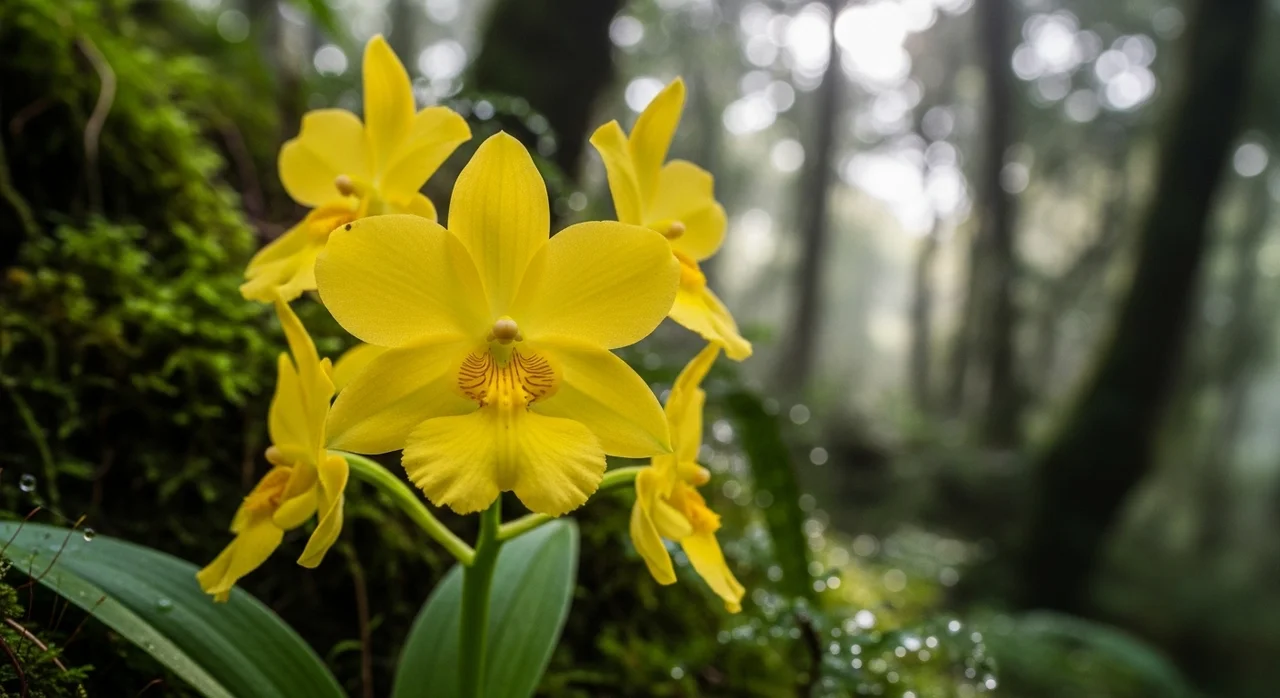 금새우난초, 그 특별한 노란 꽃잎의 매력