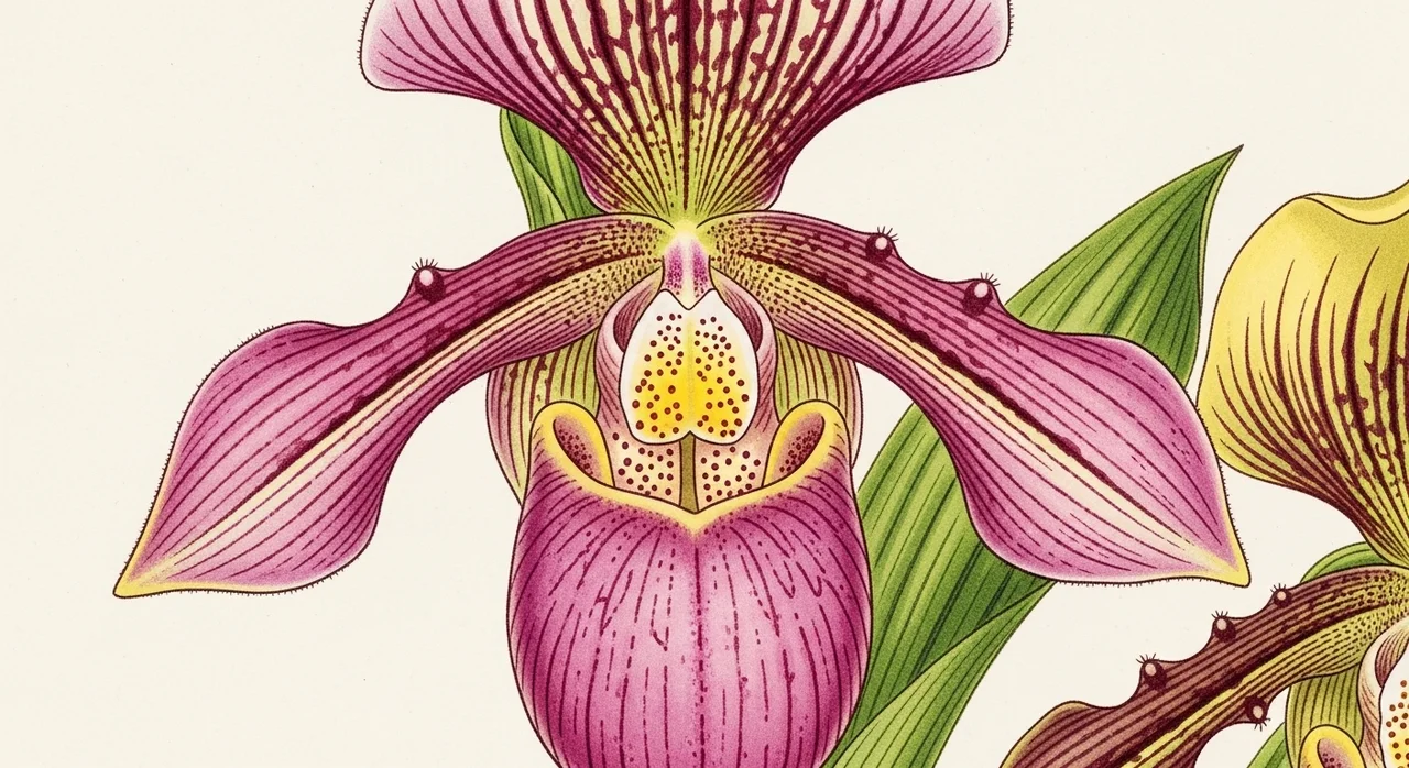 털복주머니란의 생물학적 특징 한눈에 보기