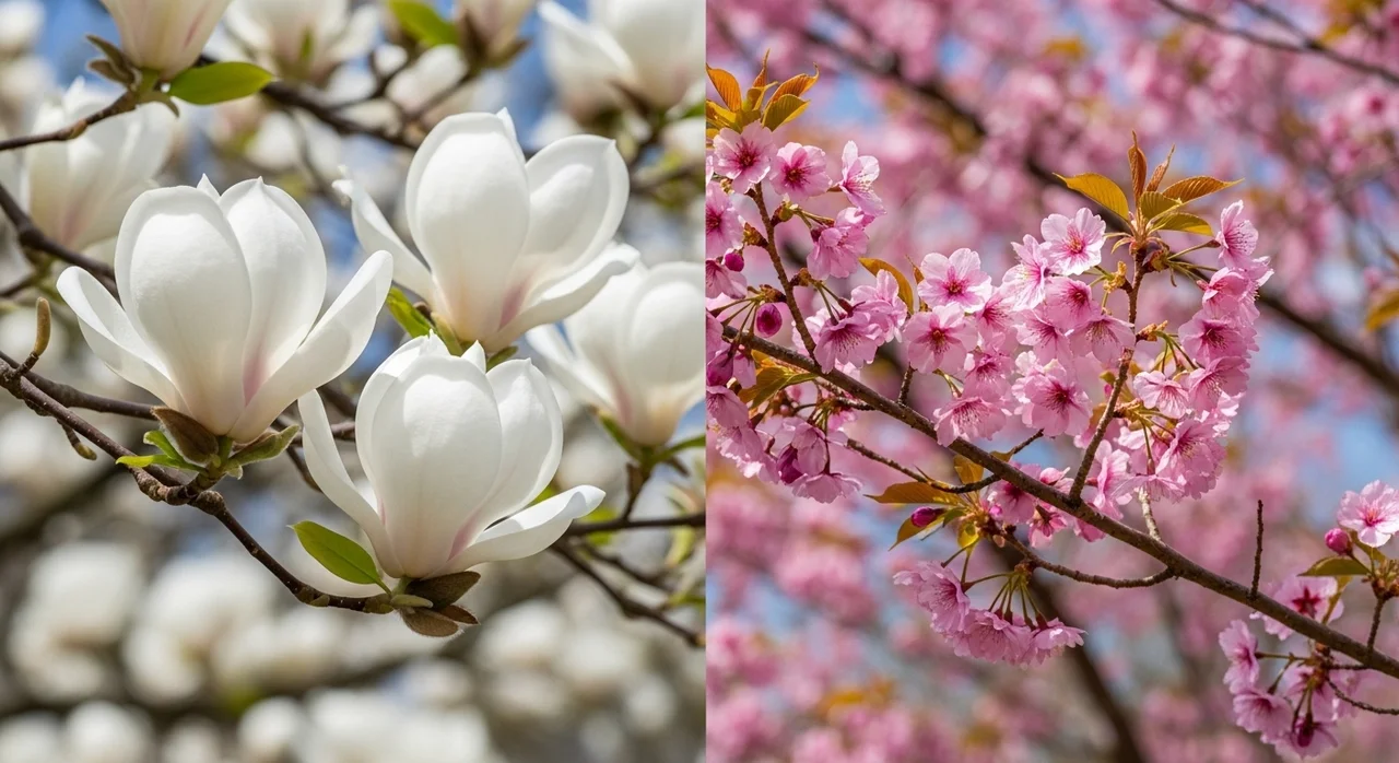 목련과 벚꽃, 어떤 차이가 있을까?