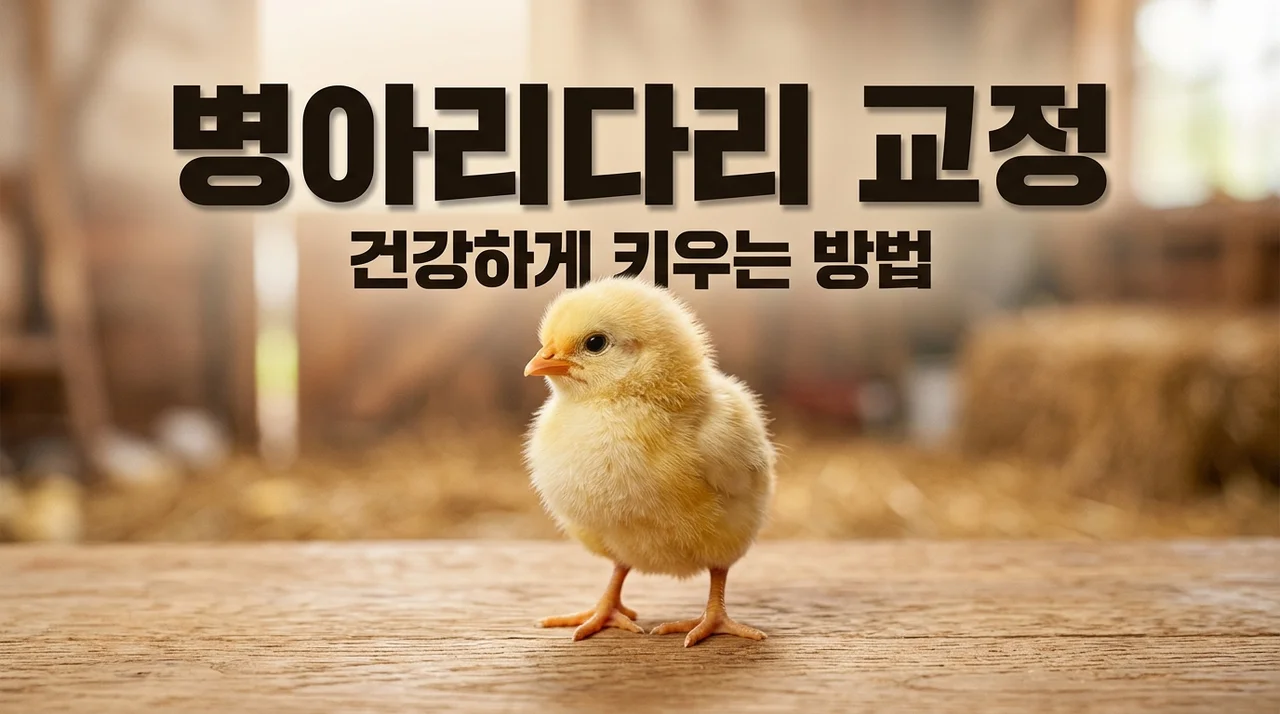 병아리다리 교정법: 쩍벌 다리 해결하고 건강하게 키우는 꿀팁