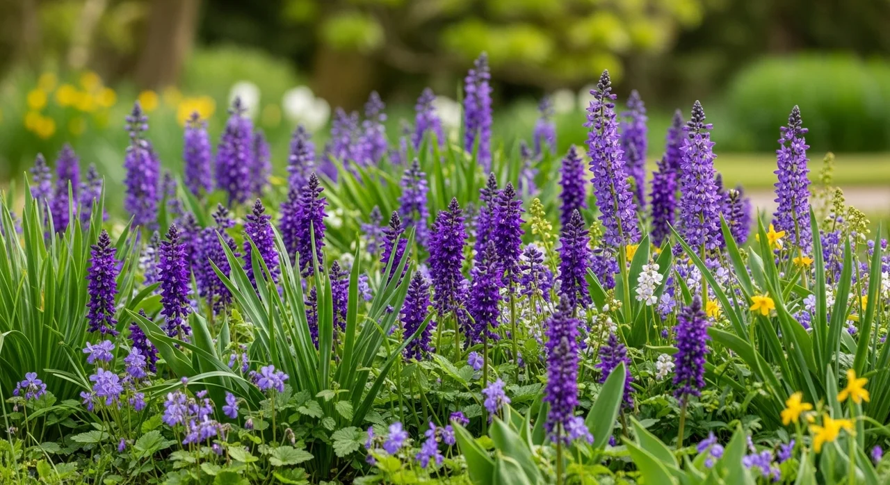 애기자운과 봄꽃의 조화로운 가드닝