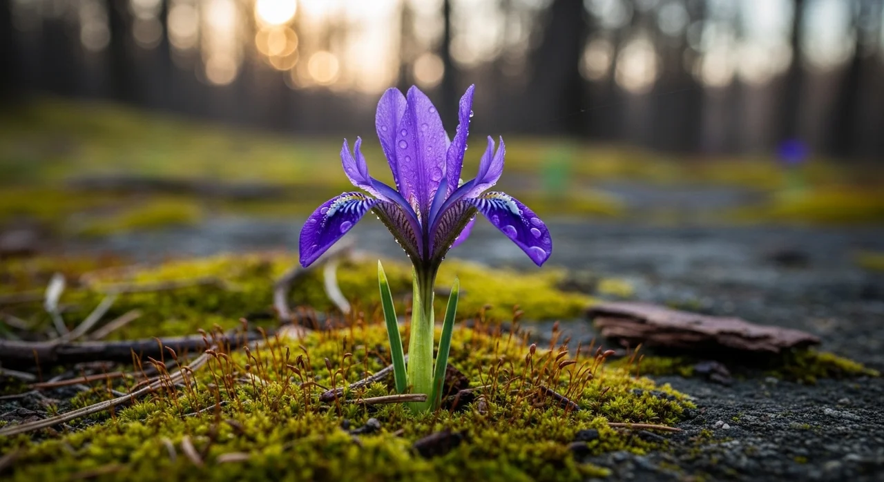난장이붓꽃, 봄 산행의 작은 보석