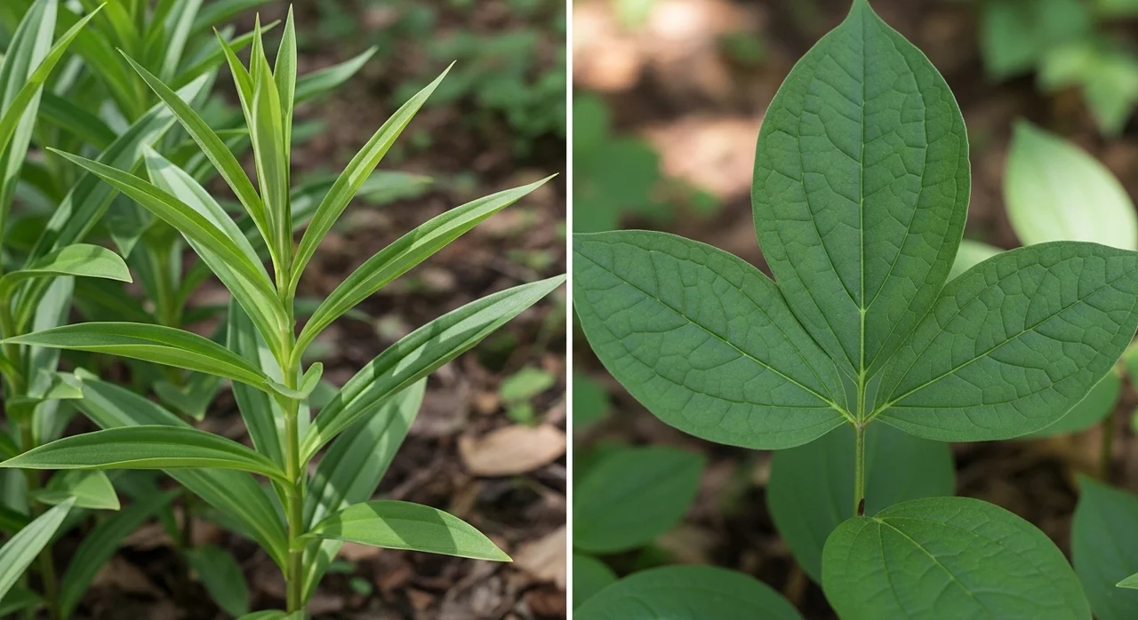 좁은잎덩굴용담과 꼬인용담의 주요 특징 비교