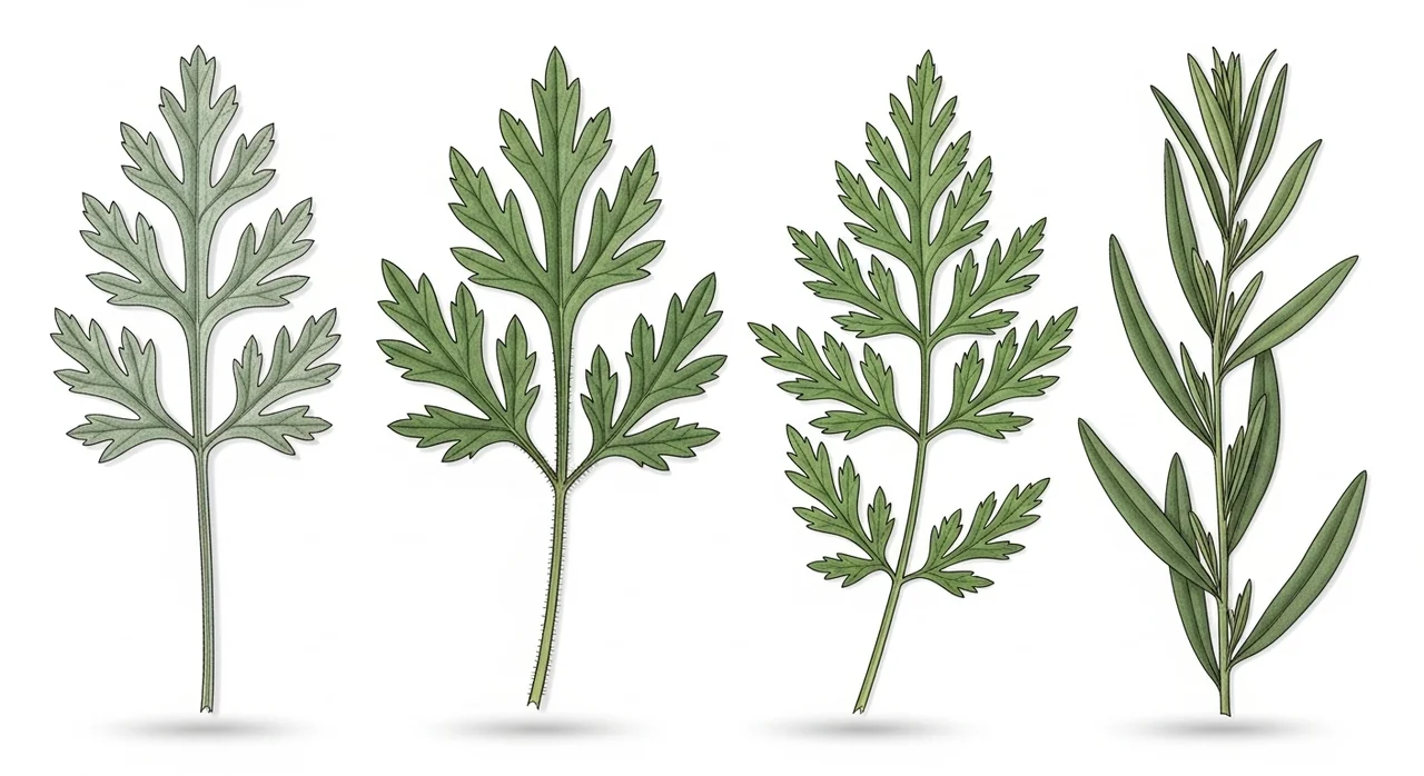 외잎쑥 vs 넓은잎외잎쑥, 한눈에 비교하기