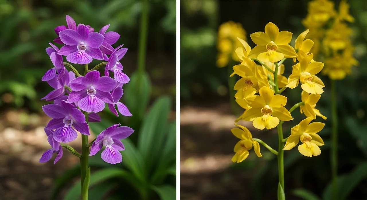 새우난초와 금새우난초의 차이