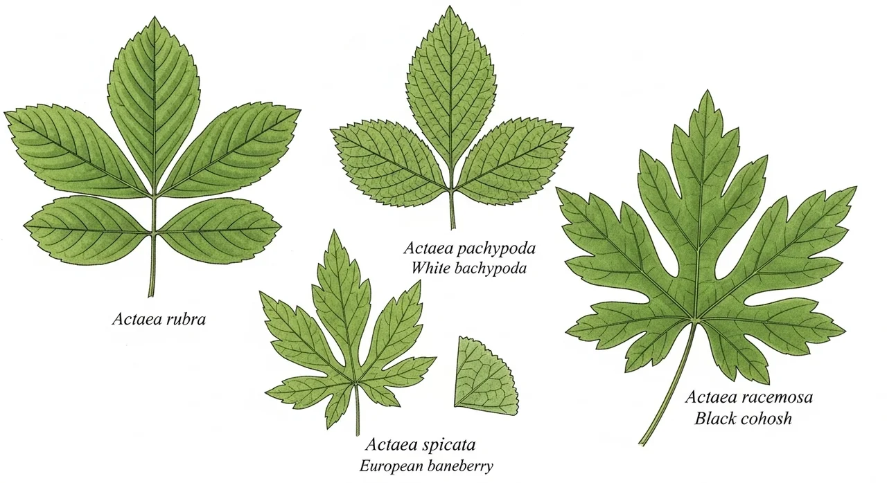 세잎승마와 유사 식물 비교