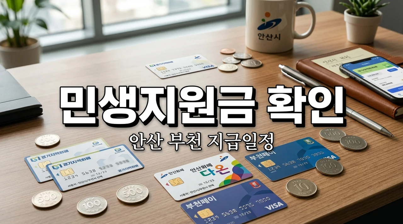 경기 서남부 민생지원금 총정리: 안산 다온·부천페이 지급 일정