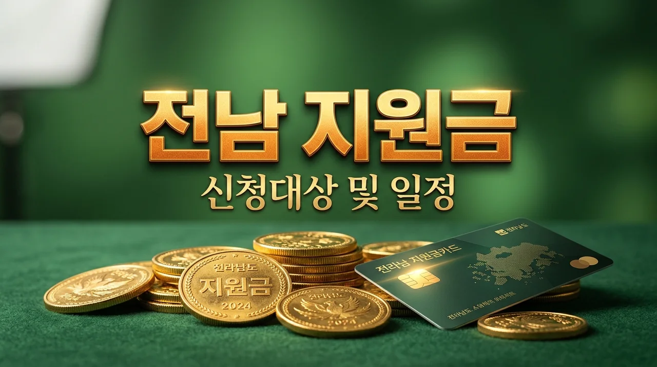 전남 민생지원금 신청 방법: 목포·여수·순천·나주·광양 대상자 및 지급 일정