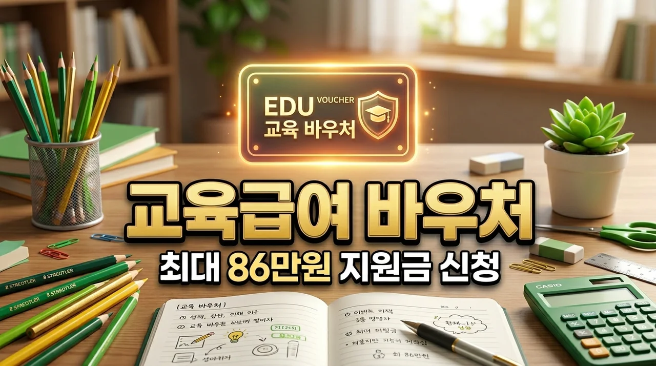 2026년 교육급여 바우처 신청 기간 및 인상된 지원금 최대 86만원 안내