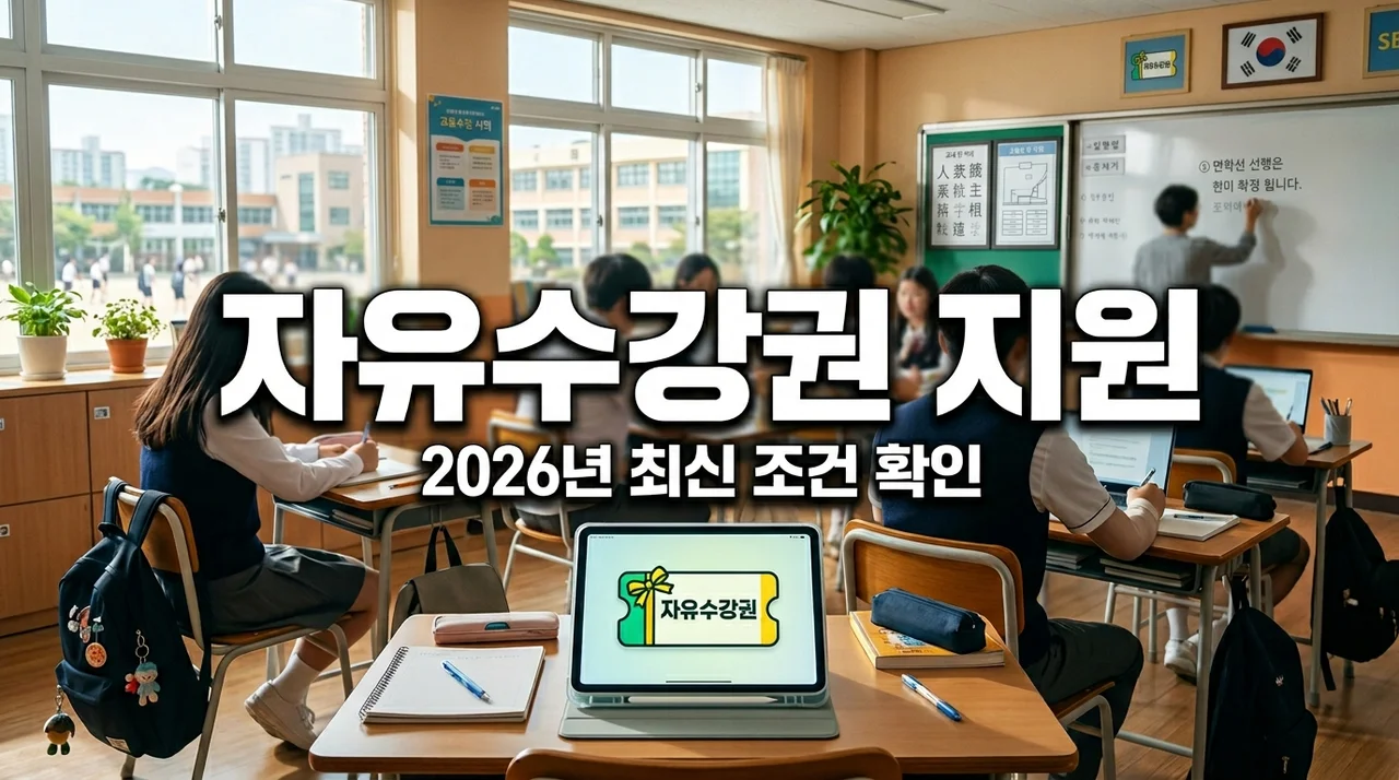 저소득층 아니어도 가능? 2026년 방과후학교 자유수강권 지원 조건