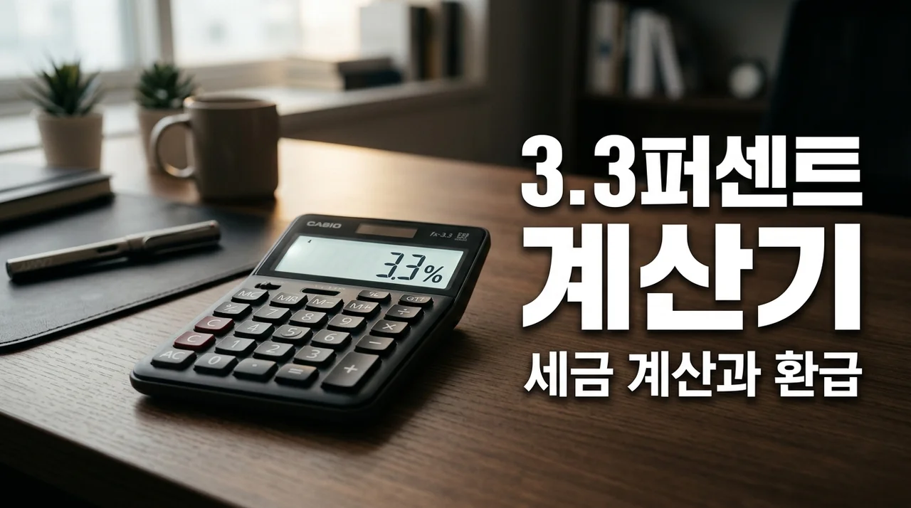 3.3% 계산기 활용법: 원천징수 세금 계산과 환급 꿀팁
