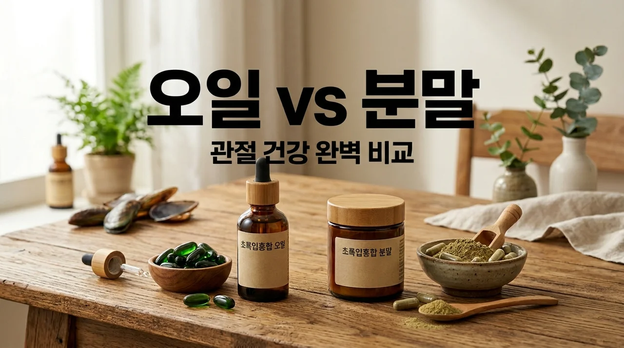 초록입홍합 오일 vs 분말, 관절 염증에 더 효과적인 선택은?