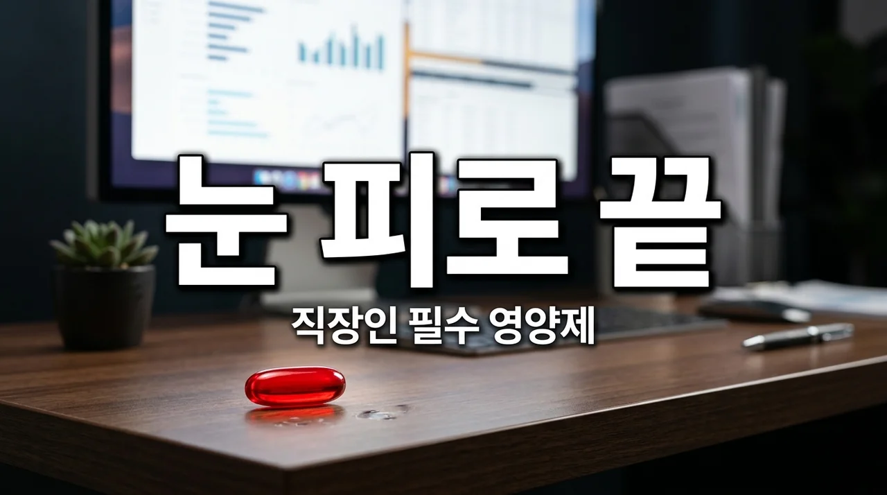 눈 피로 싹! 아스타잔틴 2026년 직장인 필수 영양제인 이유