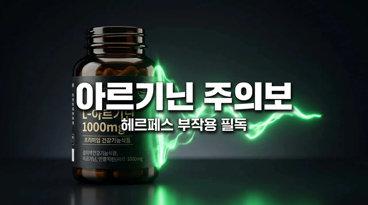 L-아르기닌 효능과 헤르페스 부작용, 고함량 복용 시 주의할 점