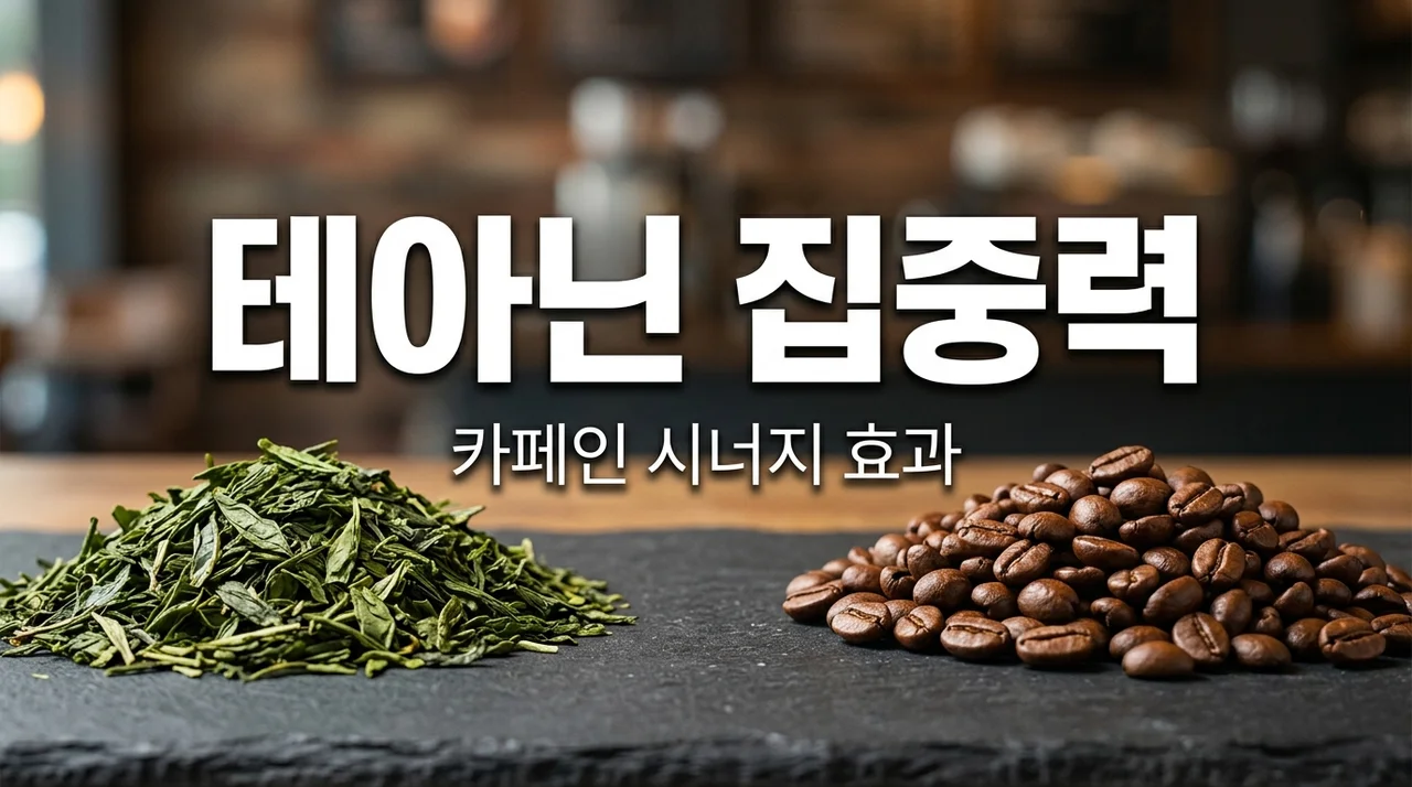 집중력 향상을 위한 테아닌 효능과 카페인 시너지 효과 정리