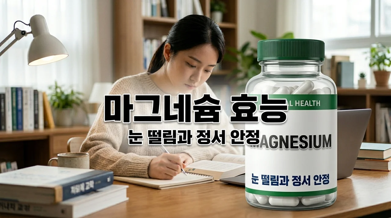 공부 스트레스 줄여주는 마그네슘, 눈 떨림과 정서 안정 효과