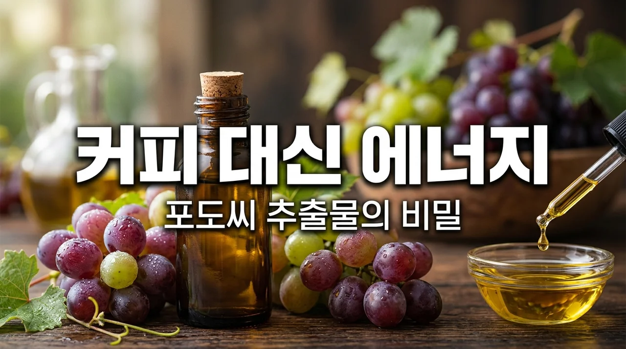 카페인 중독 탈출! 커피 대신 마시는 포도씨 추출물 에너지