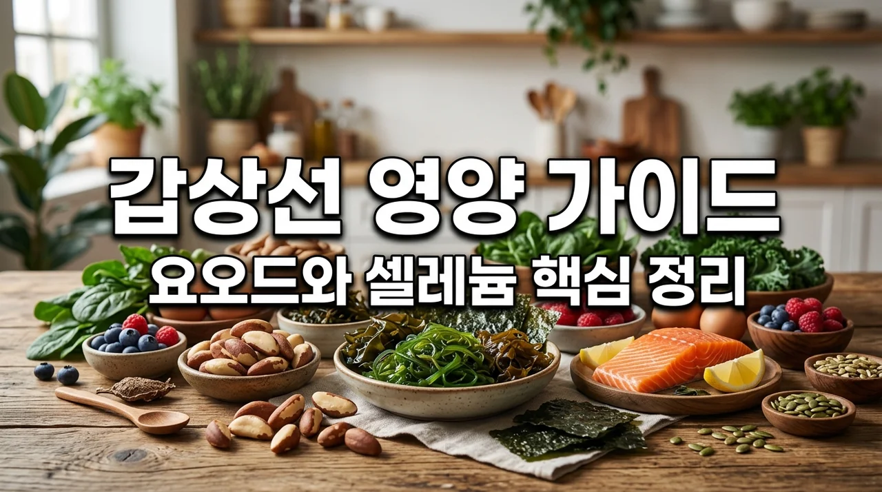 갑상선 건강 지키는 요오드와 셀레늄 적정 섭취량 가이드