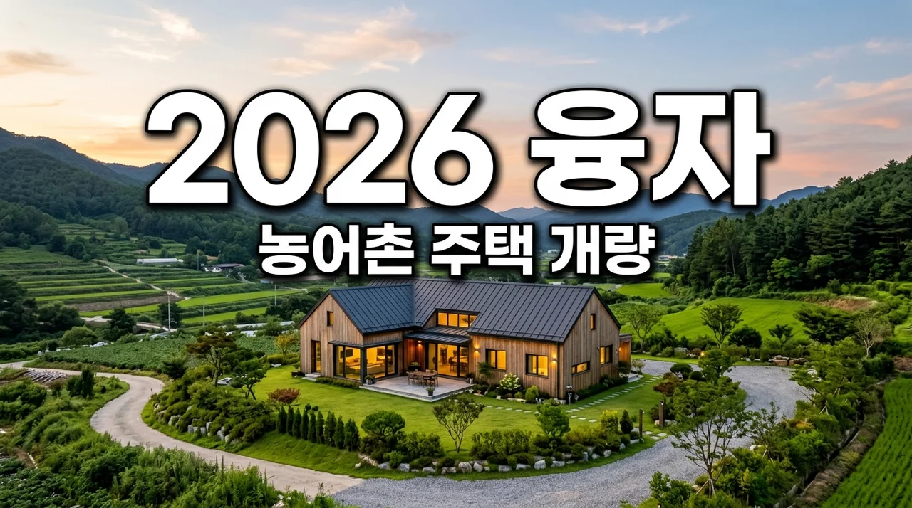 2026 농어촌 주택 개량 융자 사업: 최대 2.5억 저금리 대출 및 조건 완벽 정리