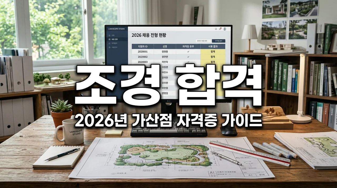 2026 조경 공무원·공기업 가산점 자격증 완벽 정리