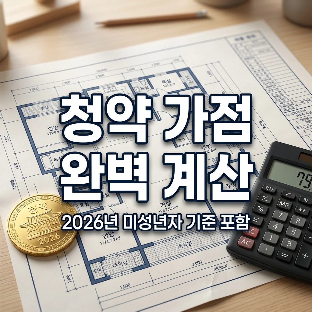 2026년 주택청약 가점 계산법: 미성년자 가입 기간 인정 기준 완벽 정리