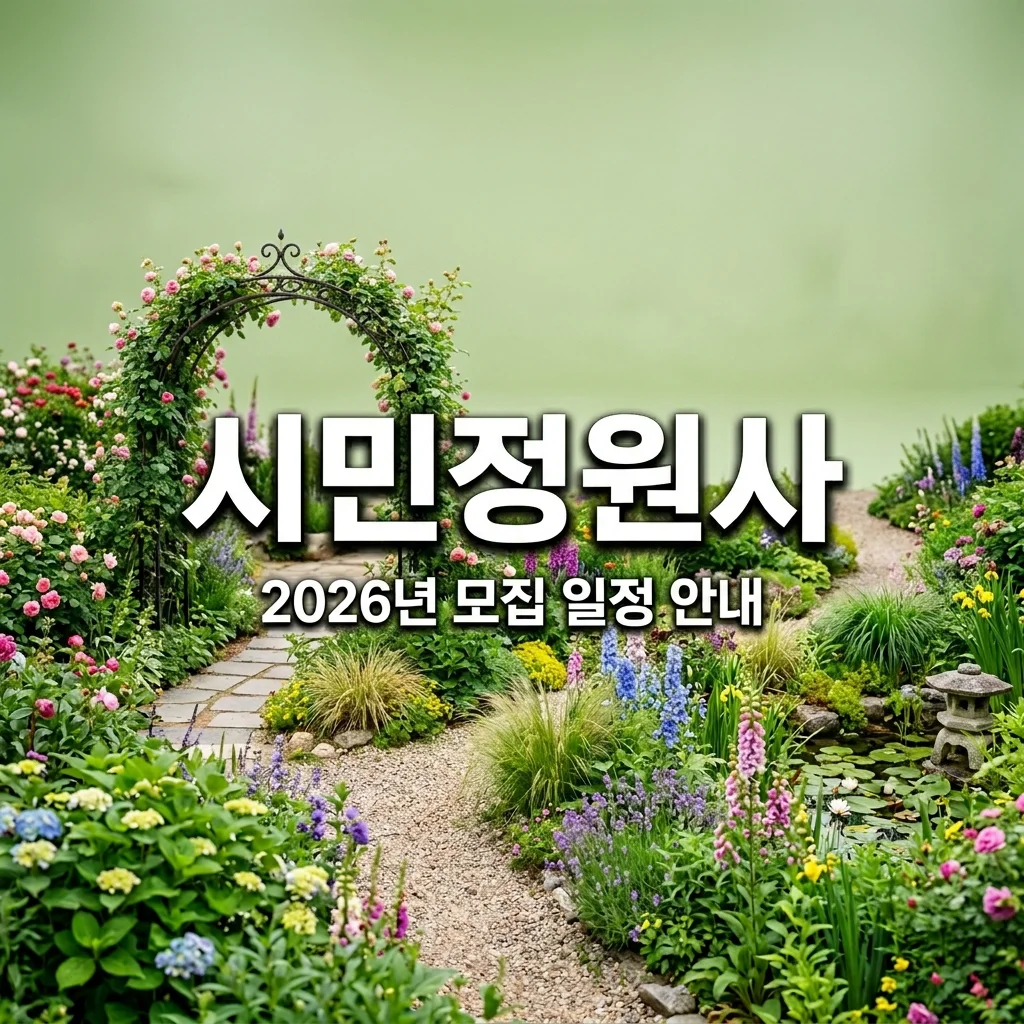 2026년 시민정원사 양성 과정 모집 일정 및 주요 혜택 총정리