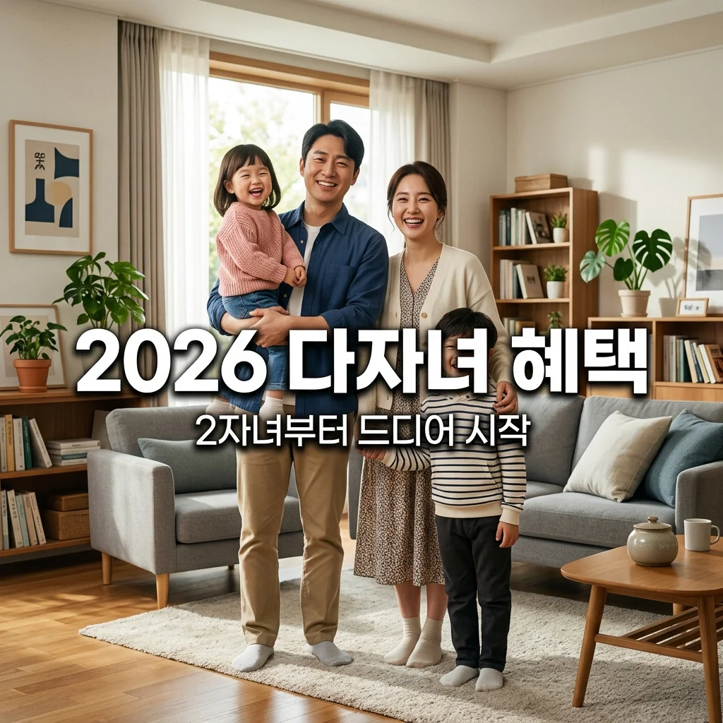 다자녀 기준 2자녀로 완화! 2026년부터 받는 공공기관 할인 혜택 총정리