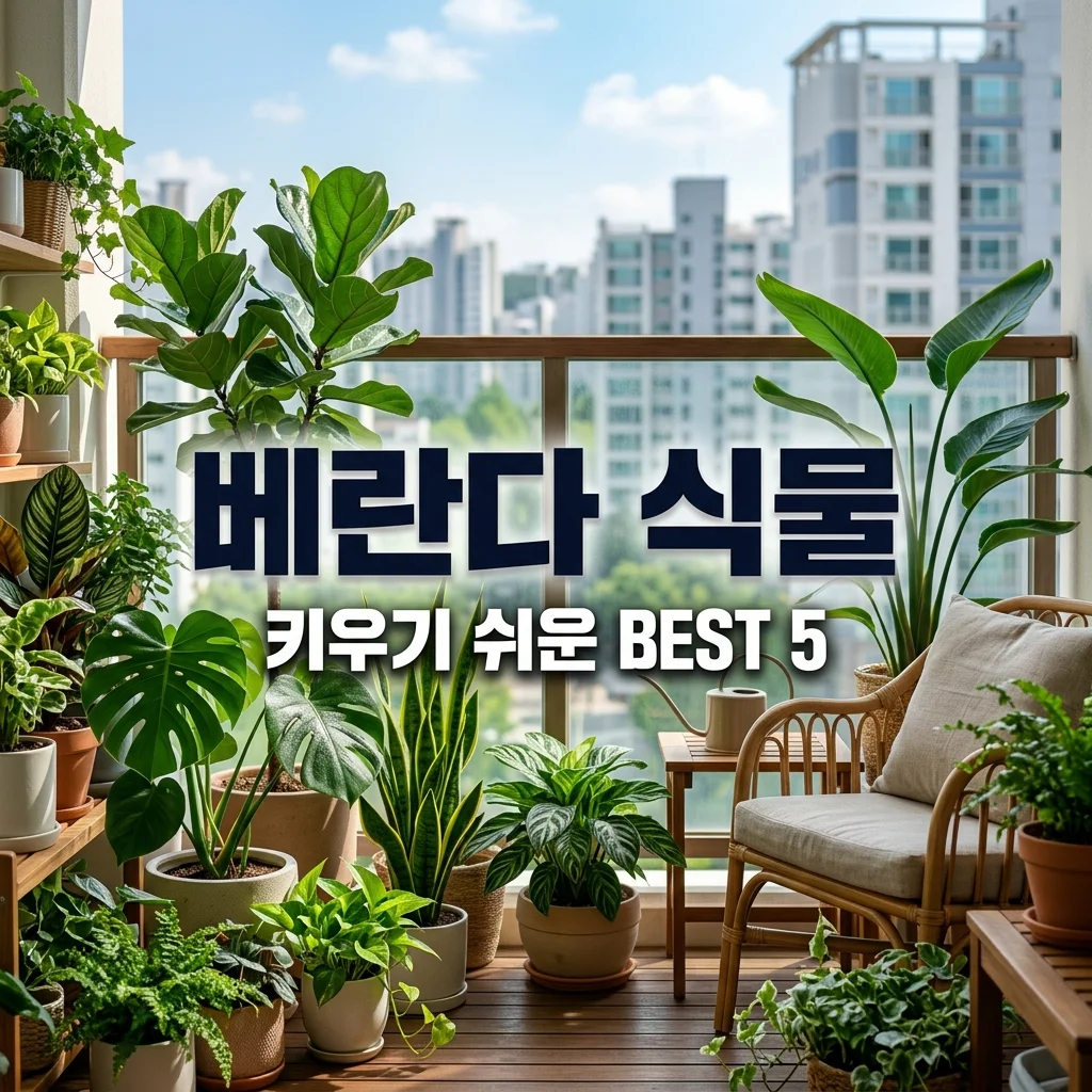 조경 팁: 아파트 베란다에서 키우기 쉬운 공기정화 식물 BEST 5
