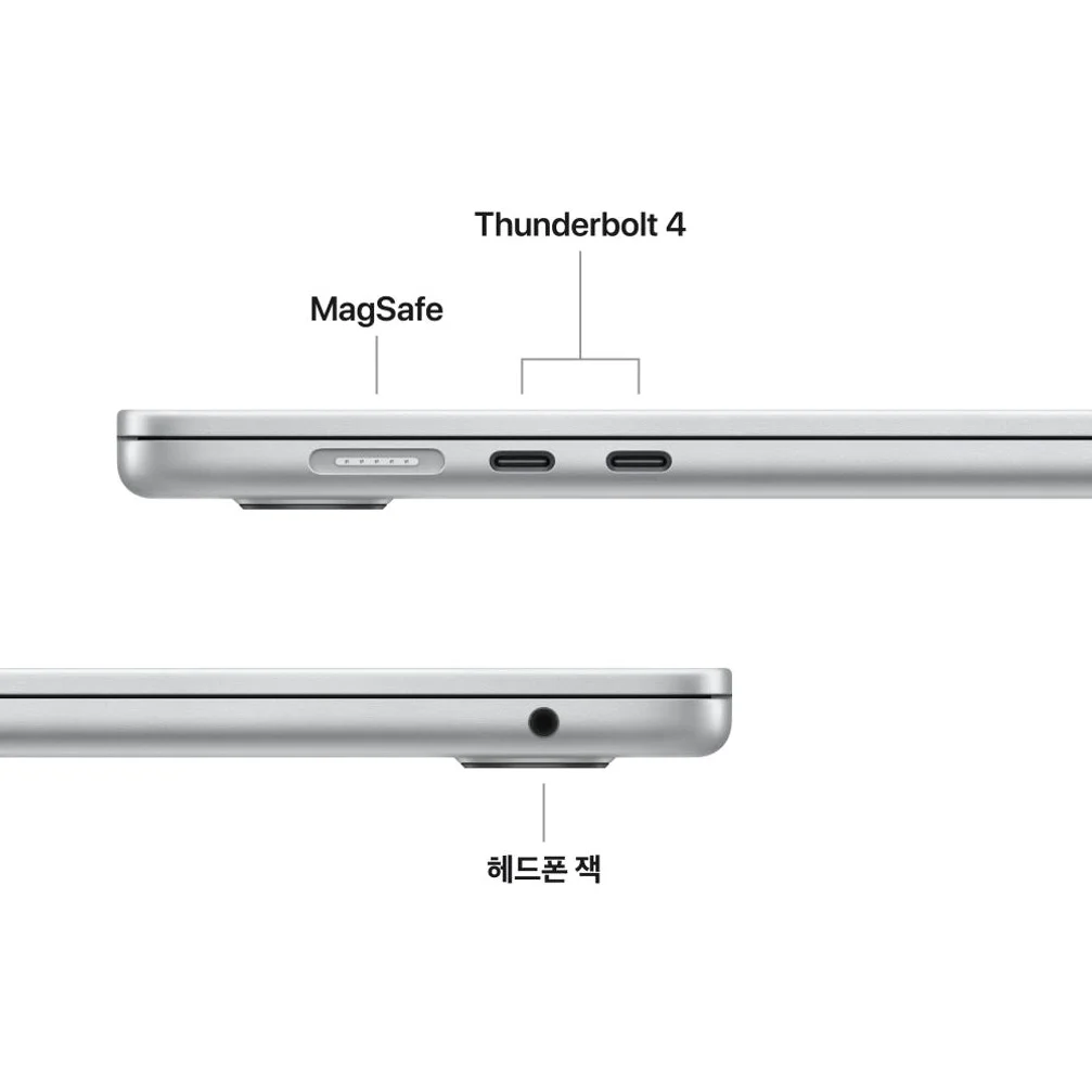 애플 맥북에어 15 M5 CPU 10코어 GPU 10코어 16GB, 512GB, 실버 상세 이미지 6